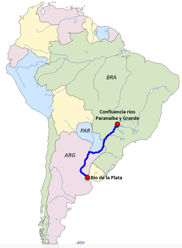 巴拉那河是南美洲仅次于亚马逊河的第二大河流,发源于巴西,流经巴拉圭