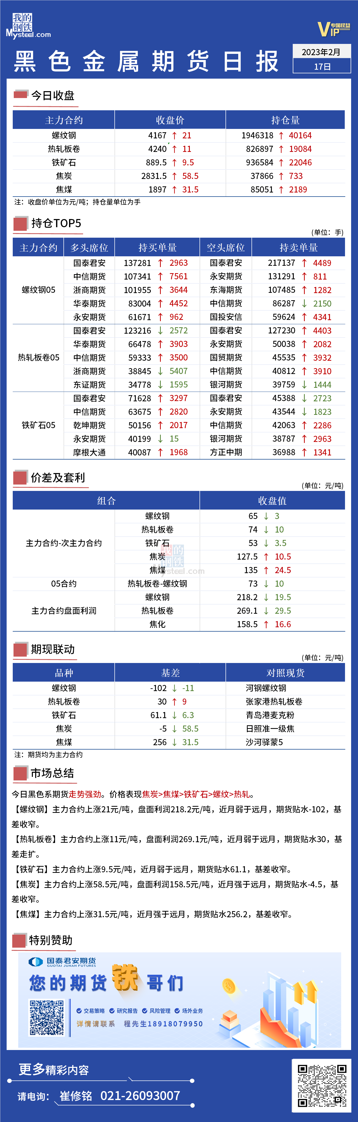 Mysteel日报：黑色金属期货走势强劲